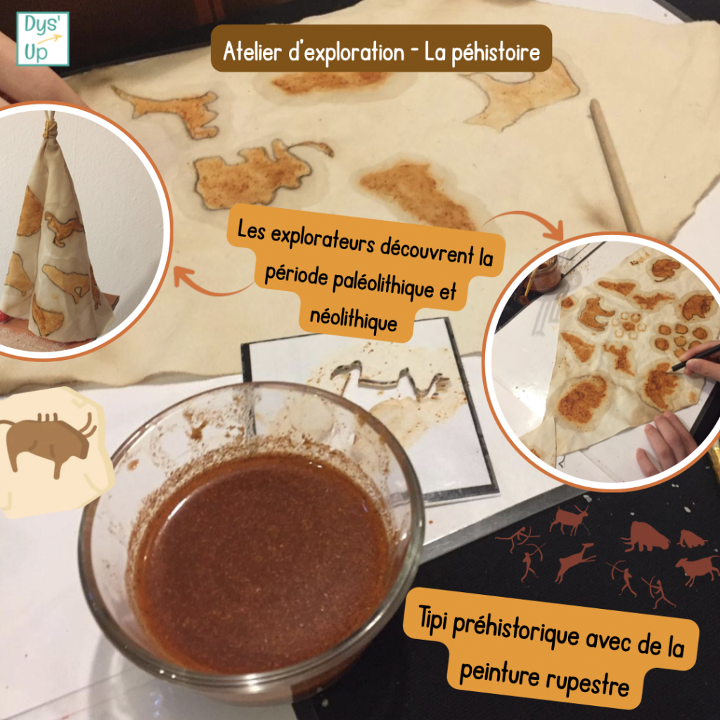 Enfant repartant avec une création réalisée pendant une activité d’exploration Dys’UP

