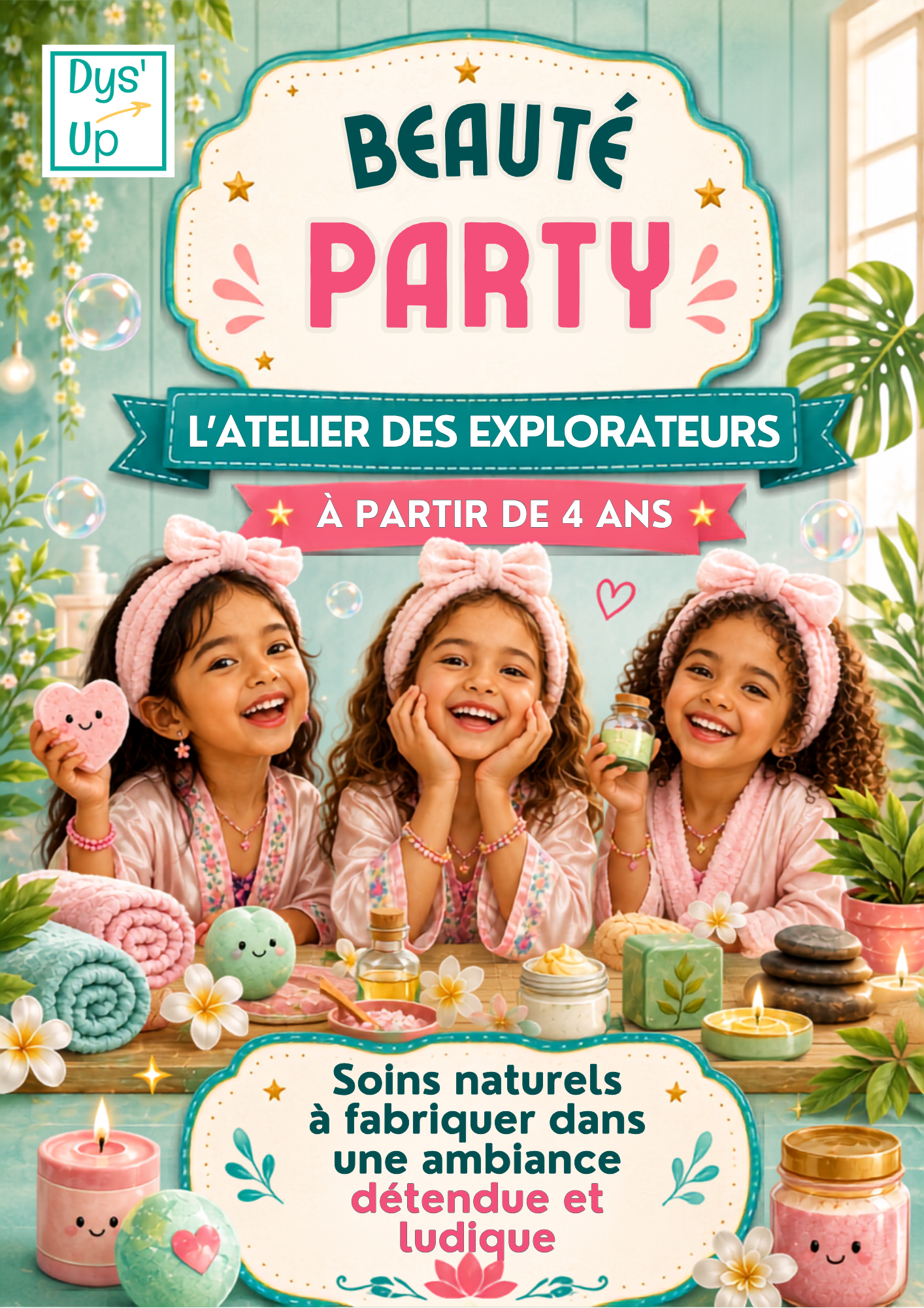 Thème anniversaire Beauté Party, dès 4 ans