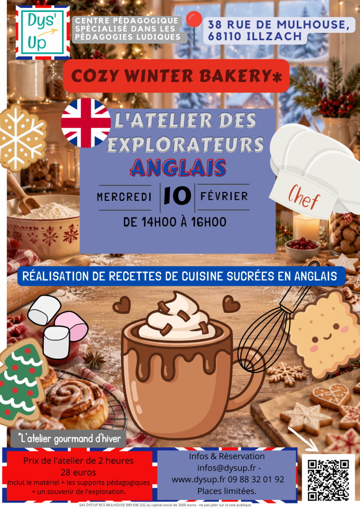 Cozy Winter Bakery — 10 février 2027 · 14 h–16 h · Dys’UP Illzach
