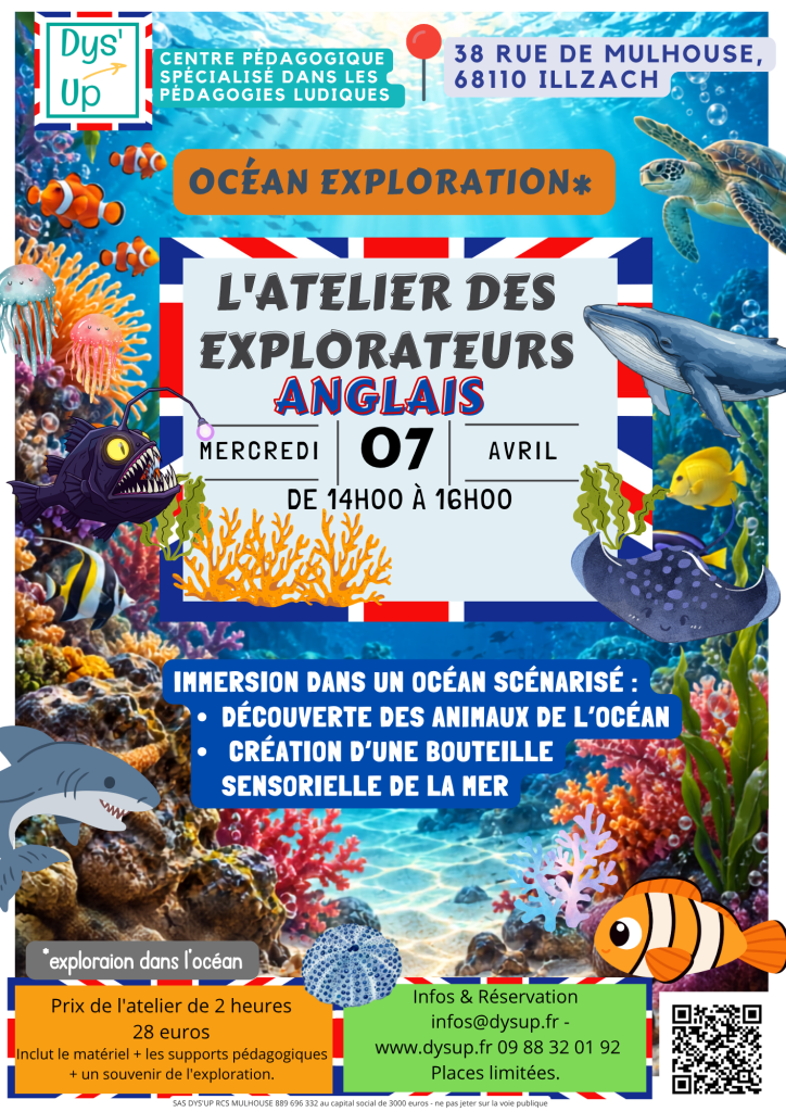 Ocean Exploration — 7 avril 2027 · 14 h–16 h · Dys’UP Illzach