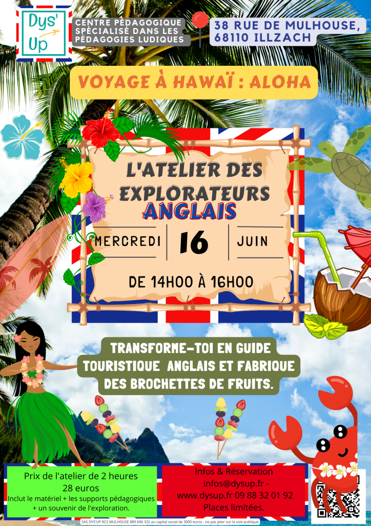Voyage à Hawaï : Aloha — 16 juin 2027 · 14 h–16 h · Dys’UP Illzach