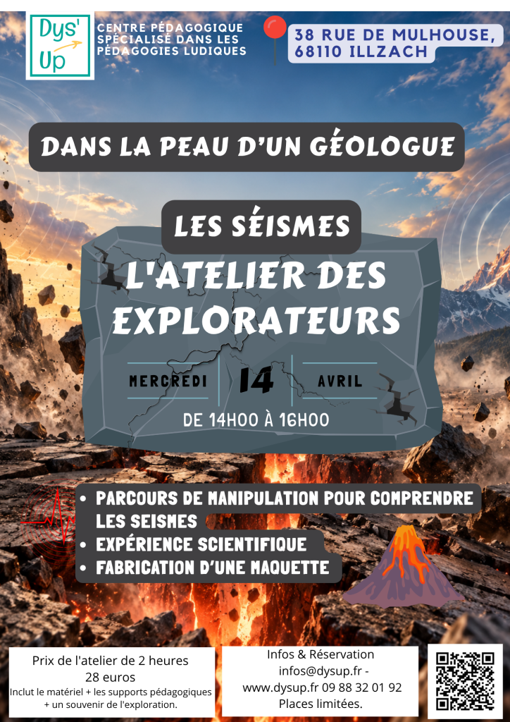 Dans la peau d’un géologue — 14 avril 2027 · 14 h–16 h · Dys’UP Illzach