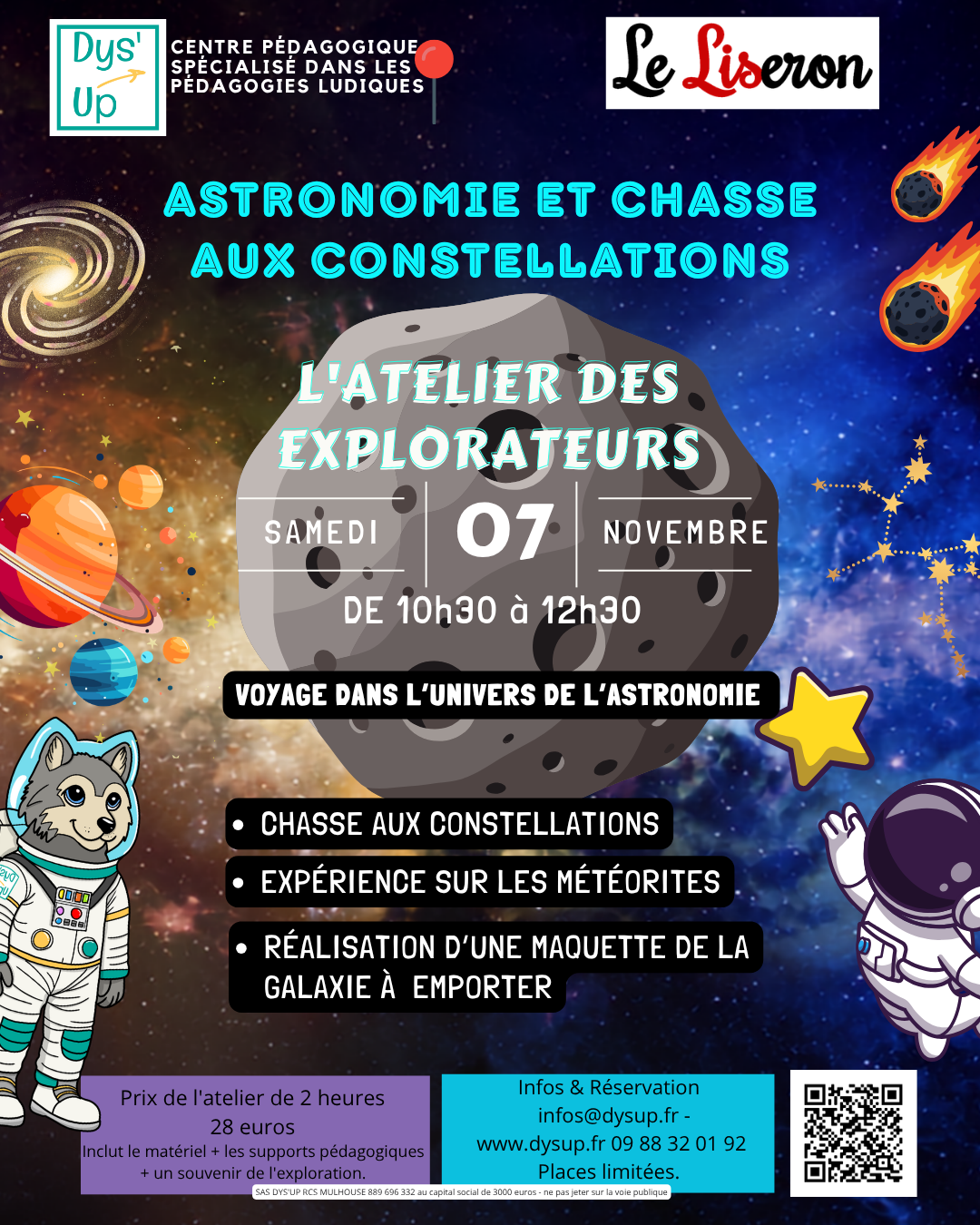 Affiche Astronomie et chasse aux constellations