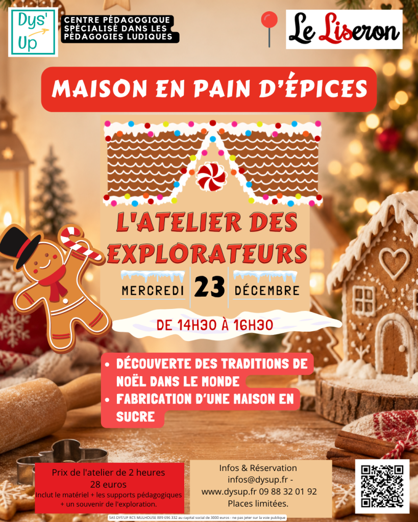 Maison en pain d’épices — 23 décembre 2026 · 14 h 30–16 h 30 · Le Liseron, Mulhouse