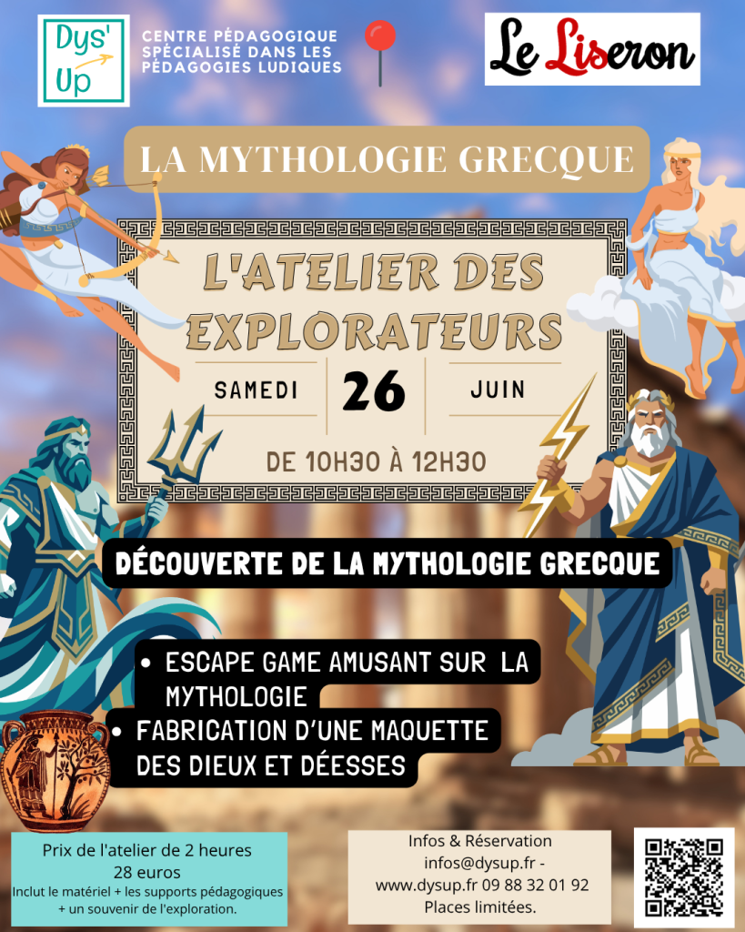 La mythologie grecque — 26 juin 2027 · 10 h 30–12 h 30 · Le Liseron, Mulhouse