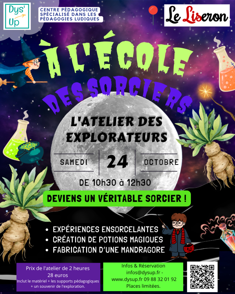 À l’école des sorciers — 24 octobre 2026 · 10 h 30–12 h 30 · Le Liseron, Mulhouse